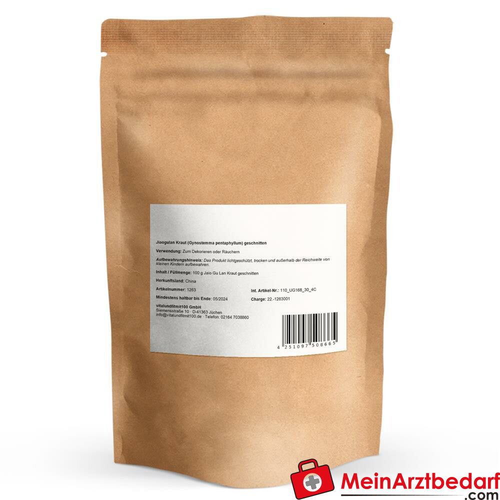 Jiaogulan (Gynostemma pentaphyllum) Kraut geschnitten 100 g.