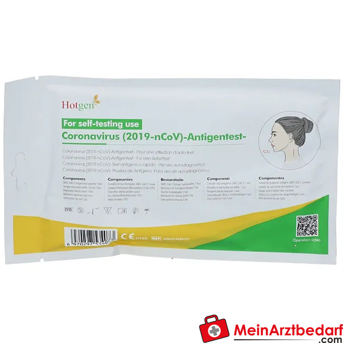 Hotgen Autotest antigène Covid-19, 1 pc