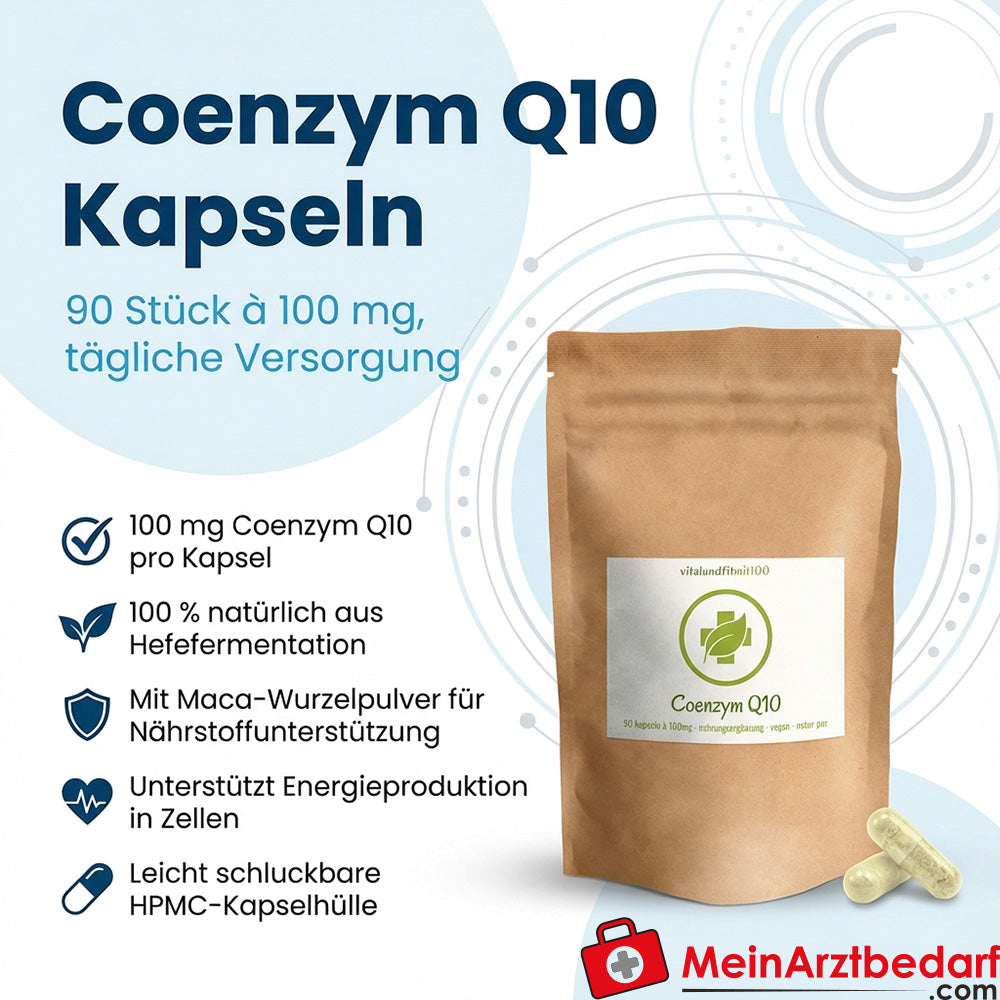 Coenzym Q10 100 mg Kapseln mit Maca 90 Stück