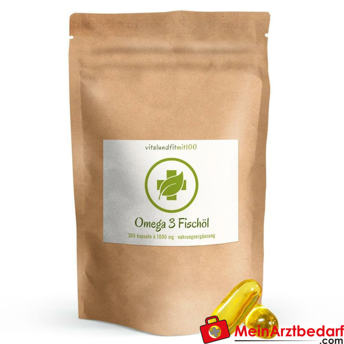 Omega 3 Fish Oil Capsules 365 kapsułek à 1000 mg