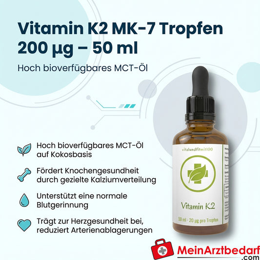 Vitamin K2 MK-7 200 µg Menachinon Tropfen 50 ml
