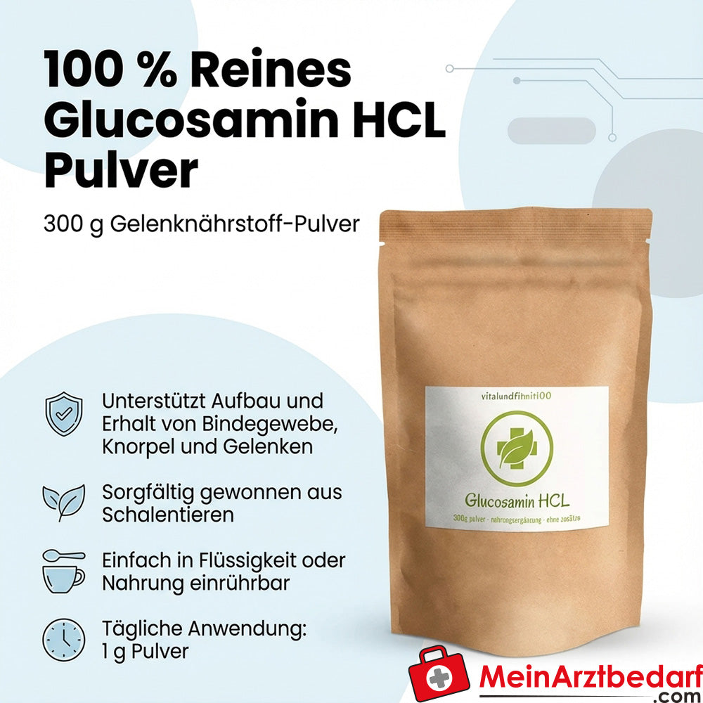 Glucosamin HCl Pulver 300 g Nahrungsergänzung