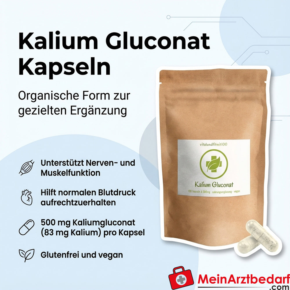 Glukonian potasu 500 mg (83 mg potasu) kapsułki 180 kapsułek