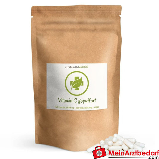 Gepuffertes Vitamin C Kapseln (säurefrei) 600 mg.