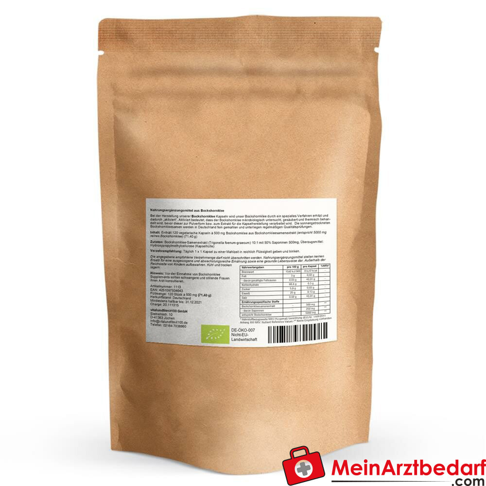 Bio Bockshornklee Extrakt Kapseln 500 mg.