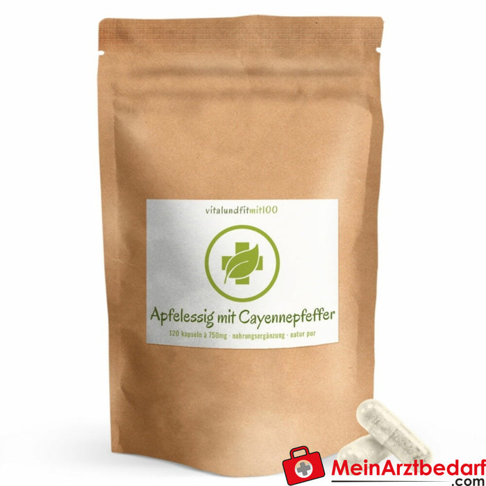 Appelazijn met Cayennepeper Capsules 120 Capsules à 550 mg