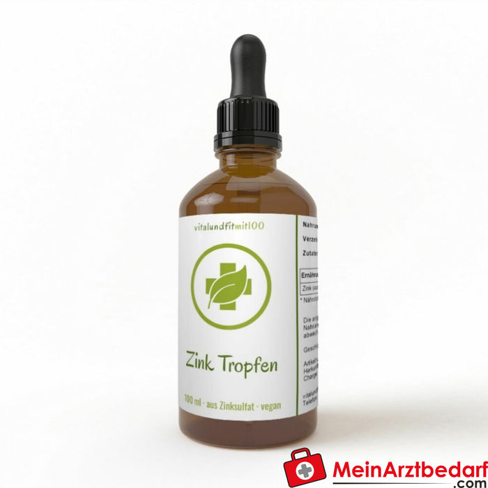 Zink Tropfen - Ionisches Zink (Zinksulfat) ohne Alkohol - 100 ml