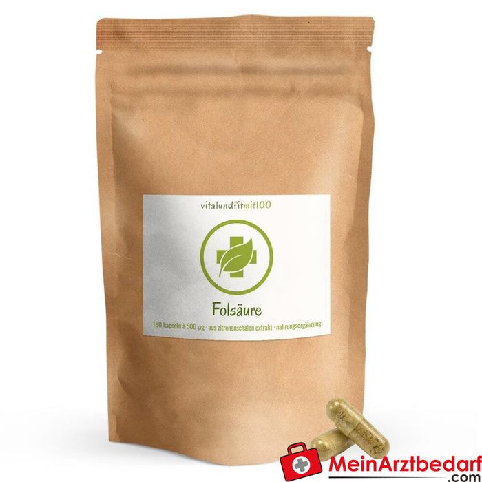 Folic acid capsules (from lemon peel extract) 500 µg