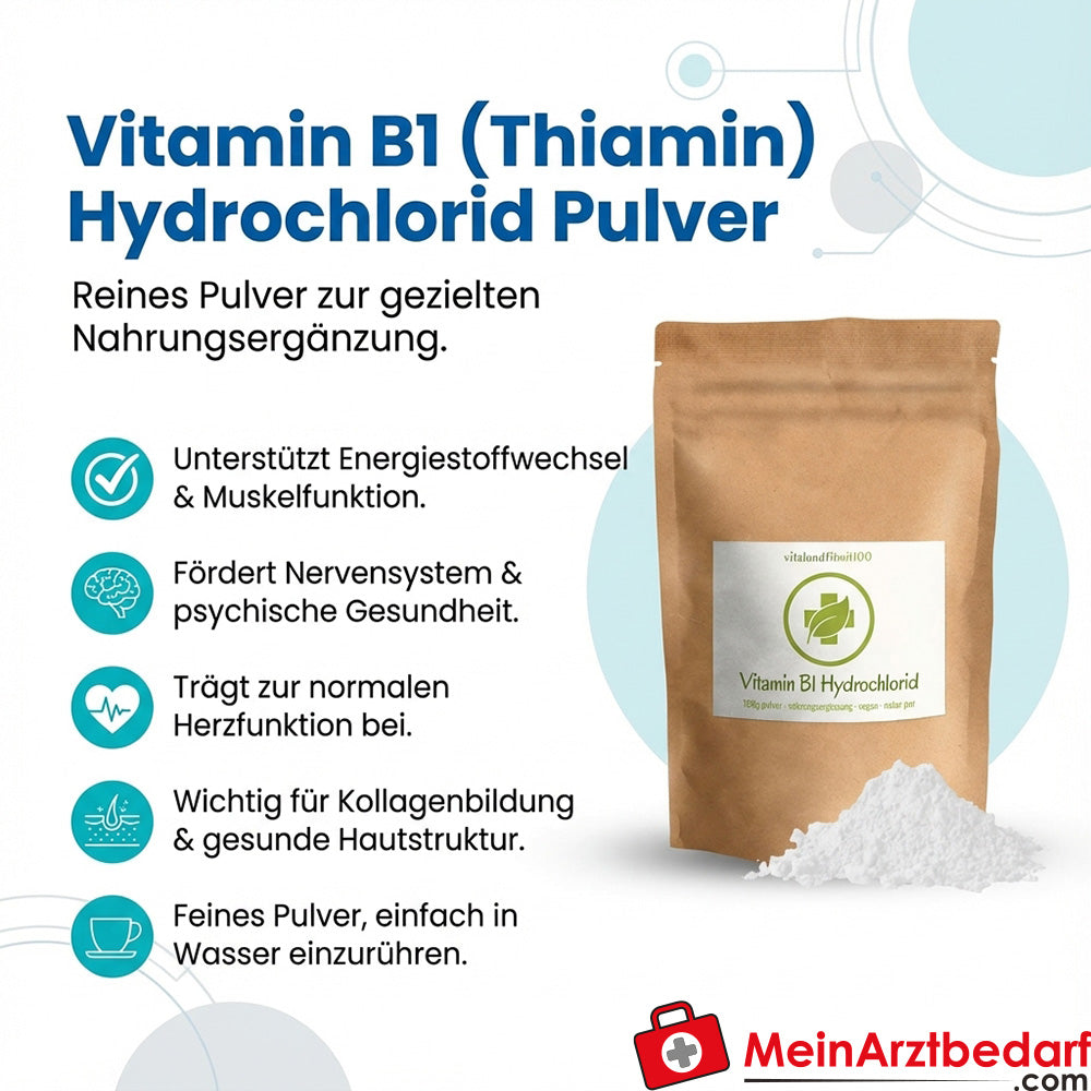 Vitamin B1 (Thiamin) Hydrochlorid Pulver 100 g