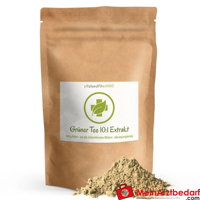 Green tea 10:1 extract 100 g with 7-9 % caffeine and min. 50 % polyphenols
