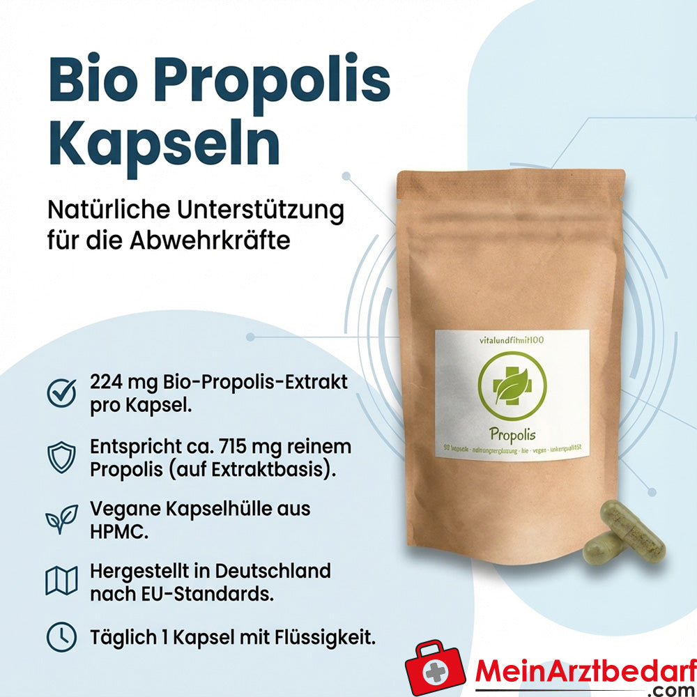 Organic propolis 224 mg capsules vegan