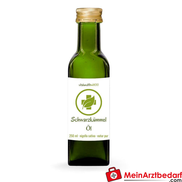 Óleo de sementes de cominho preto (Nigella sativa, prensado a frio, Egipto) 250 ml