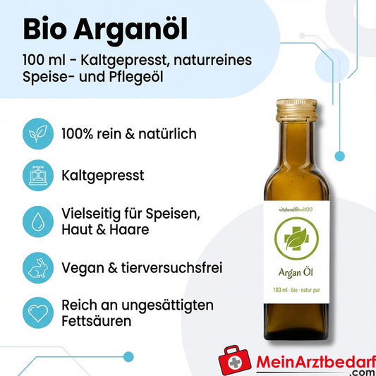 Organic argan oil cold-pressed 100 ml, edible &amp; care oil