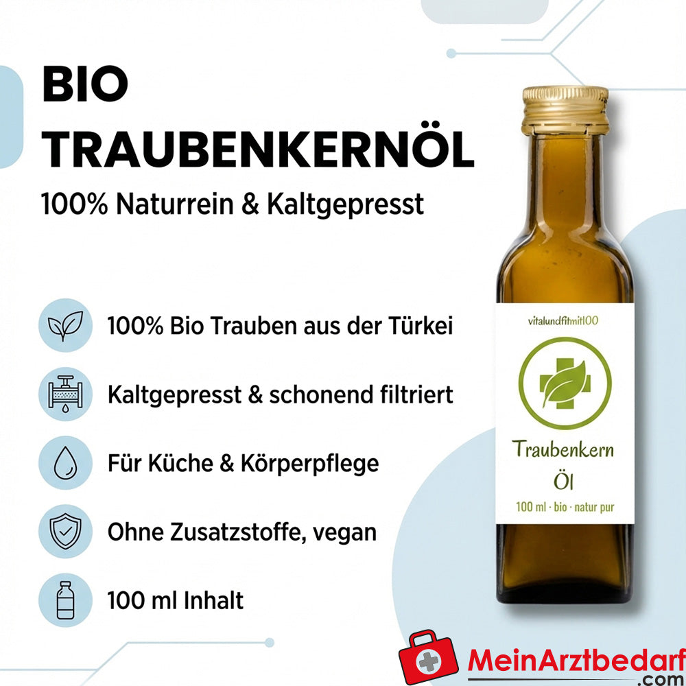 Bio Traubenkernöl kaltgepresst 100 ml naturrein vegan