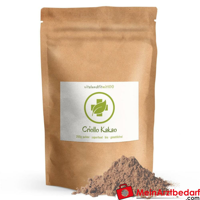 Cacao criollo ecológico en polvo crudo 250 g, 1 ud.