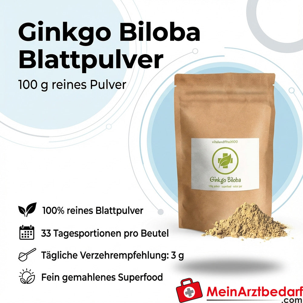 Ginkgo Biloba Blattpulver 100 g