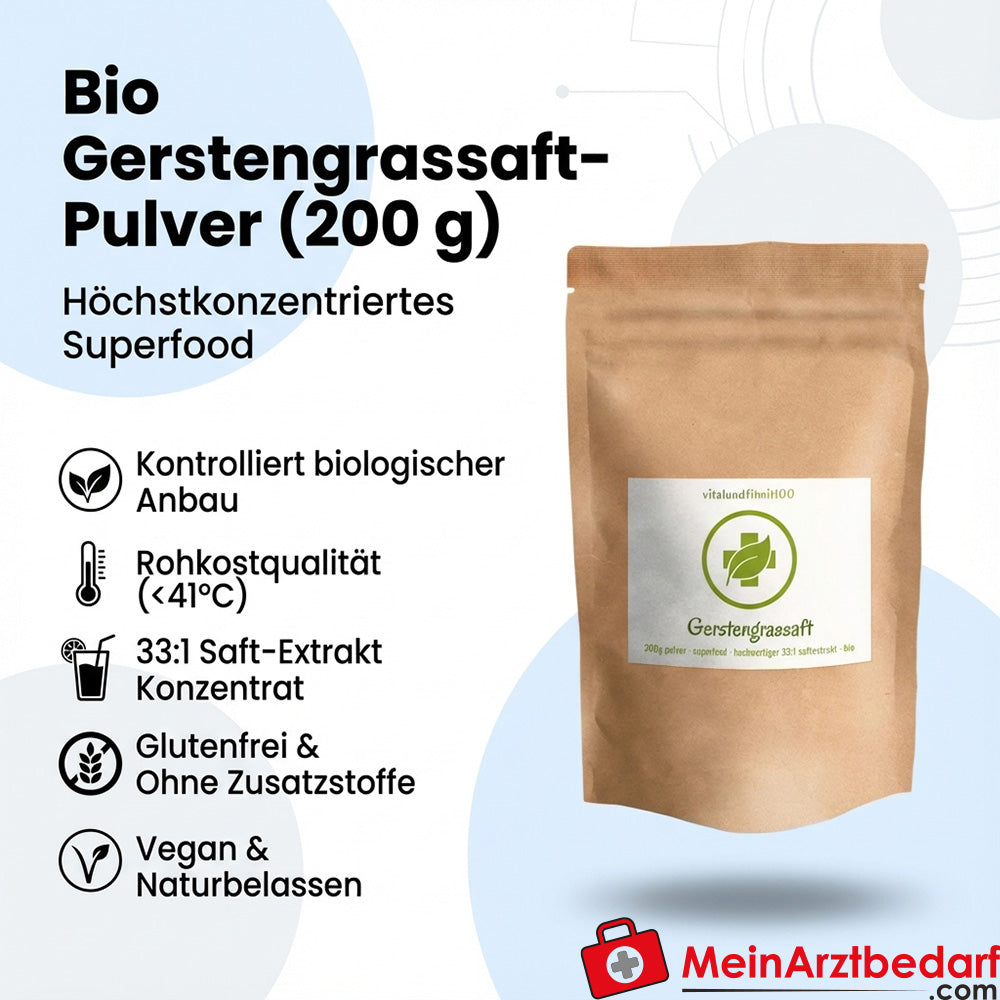 Bio Gerstengrassaft-Pulver 200 g Rohkostqualität