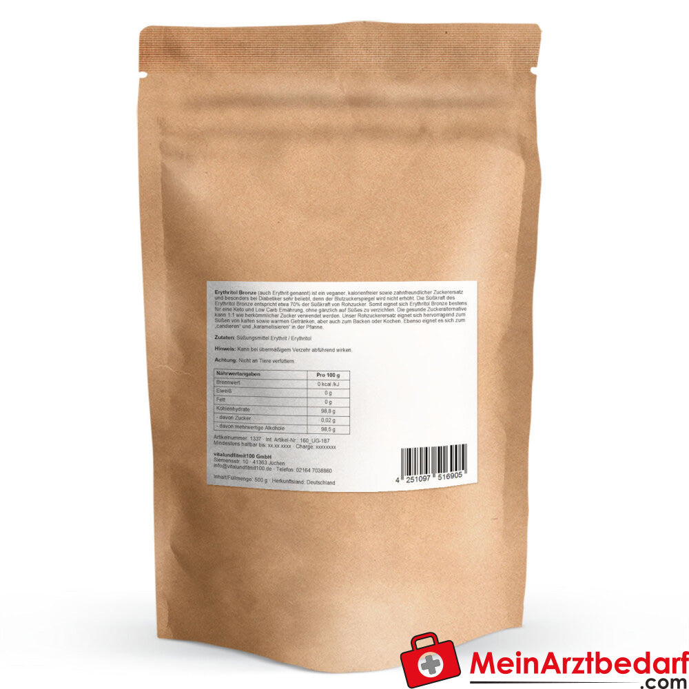 Erythritol Bronze (Rohrzuckerersatz) 500 g, 1 St..