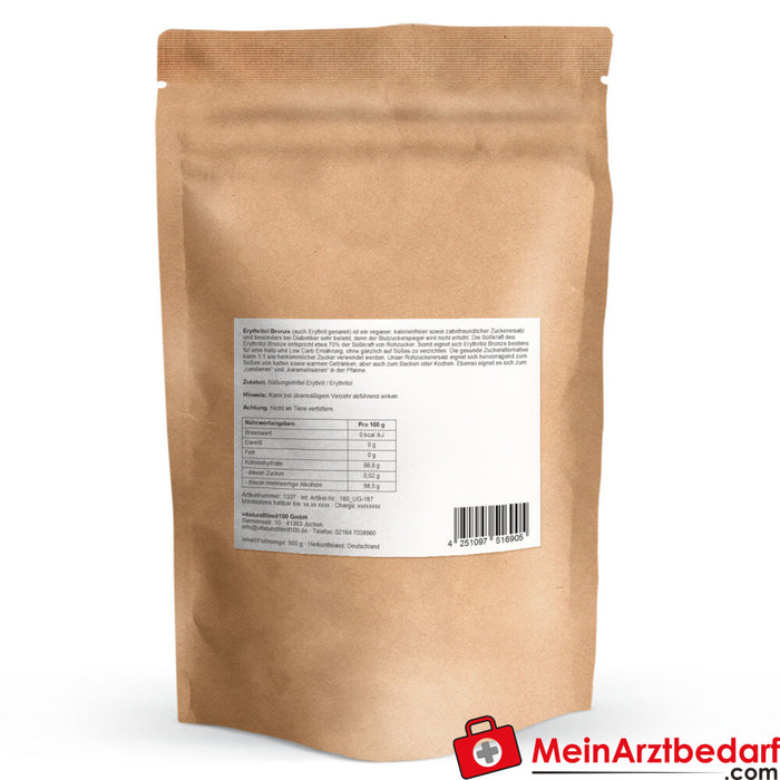 Erythritol Bronze (şeker kamışı ikamesi) 500 g, 1 adet.