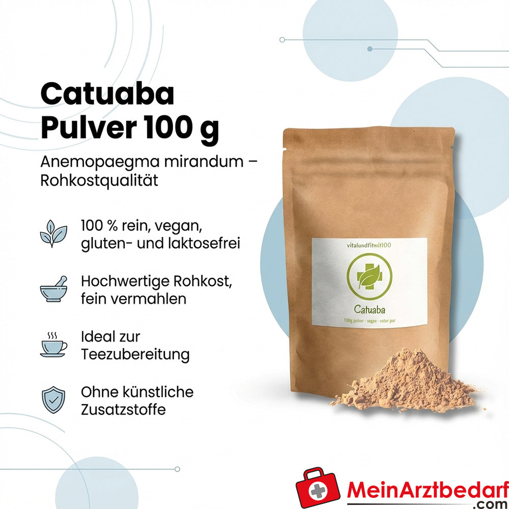 Catuaba powder (Anemopaegma mirandum) raw food 100 g vegan