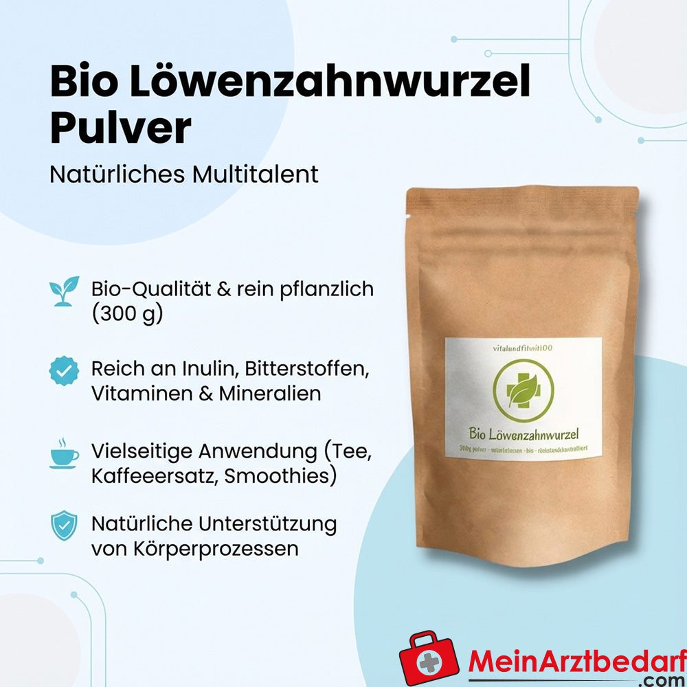 Organic dandelion root powder 300 g Tea and smoothie ingredient