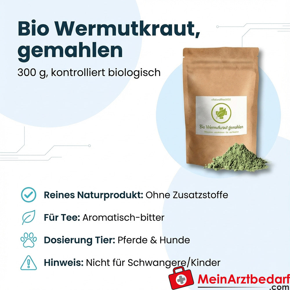 Organic wormwood (Artemisia absinthium) ground 300 g