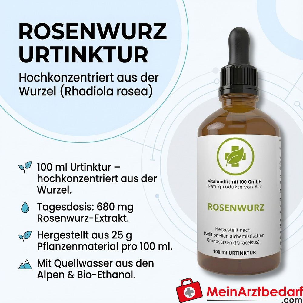 Rosenwurz (Rhodiola rosea) Urtinktur 680 mg Tagesdosis 100 ml