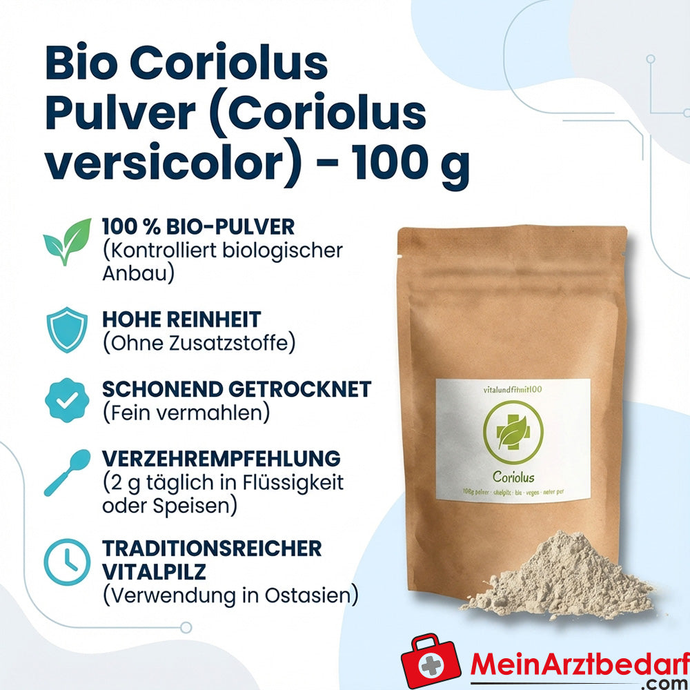 Organic Coriolus powder (Coriolus versicolor) 100 g