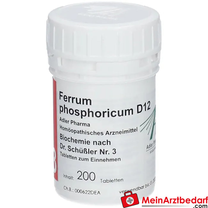 Adler Pharma Ferrum phosphoricum D12 Bioquímica según el Dr. Schuessler nº 3