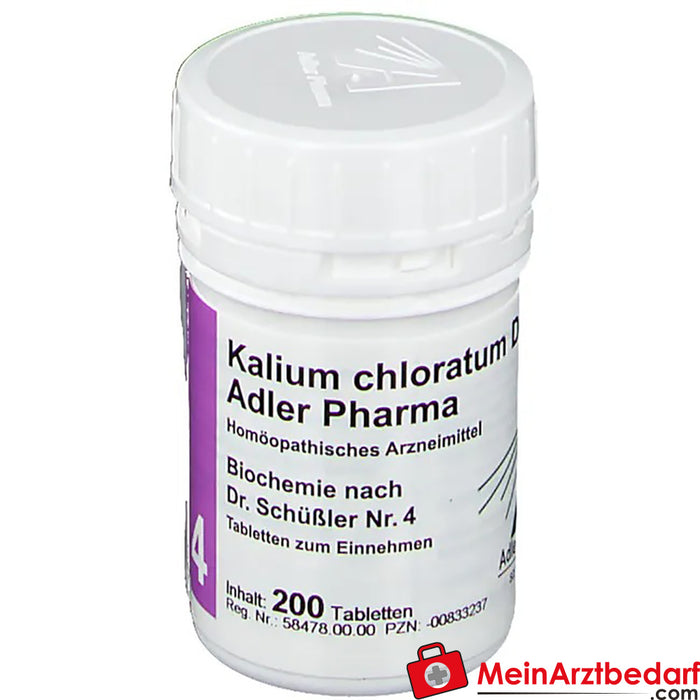 Adler Pharma Clorato de potássio D6 Bioquímica segundo o Dr. Schuessler n.º 4