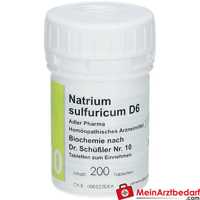 Adler Pharma Natrium sulfuricum D6 Biochimica secondo il dottor Schuessler n. 10