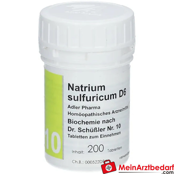 Adler Pharma Natrium sulfuricum D6 生物化学（根据舒斯勒博士第 10 号研究成果
