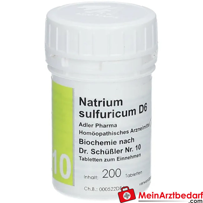 Adler Pharma Natrium sulfuricum D6 Dr. Schuessler'e göre Biyokimya No. 10