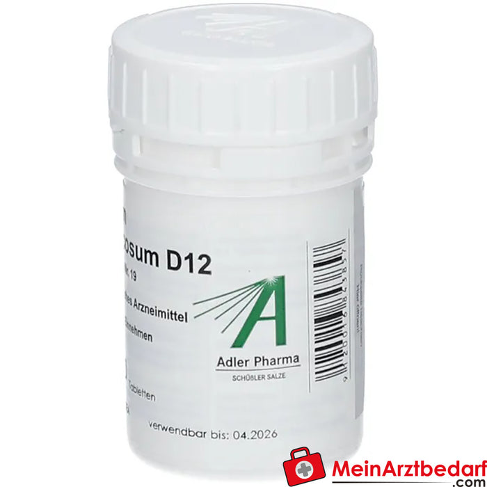 Adler Pharma Cuprum arsenicosum D12 Biochemistry according to Dr. Schuessler No.