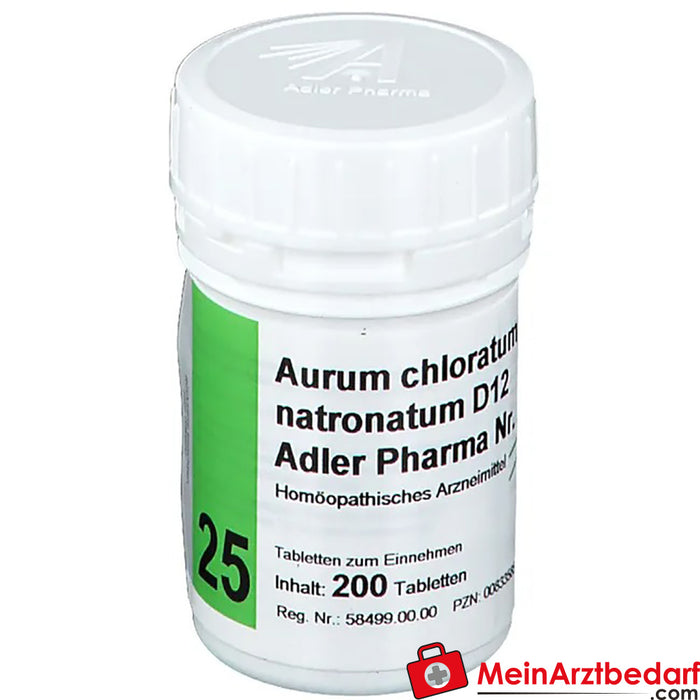 Adler Pharma Aurum chloratum D12 根据舒斯勒博士的第 25 号生物化学资料