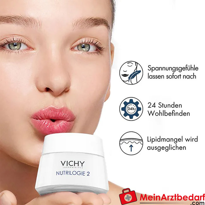 VICHY Nutrilogie 2 çok kuru ciltler için krem, 50ml