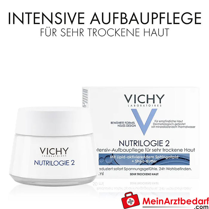 VICHY Nutrilogie 2 çok kuru ciltler için krem, 50ml