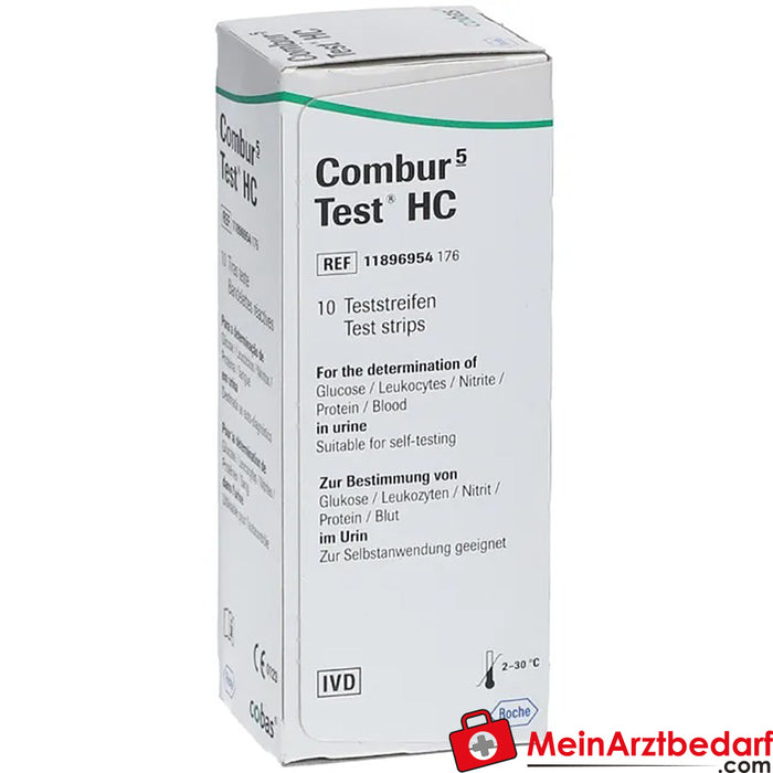 Combur 5 Test® HC teststrips, 10 stuks.