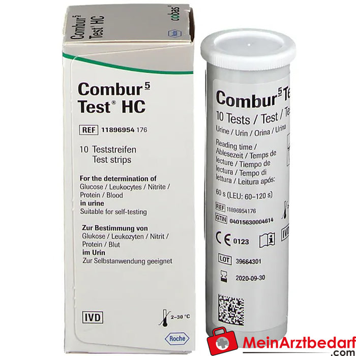 Combur 5 Test® HC teststrips, 10 stuks.
