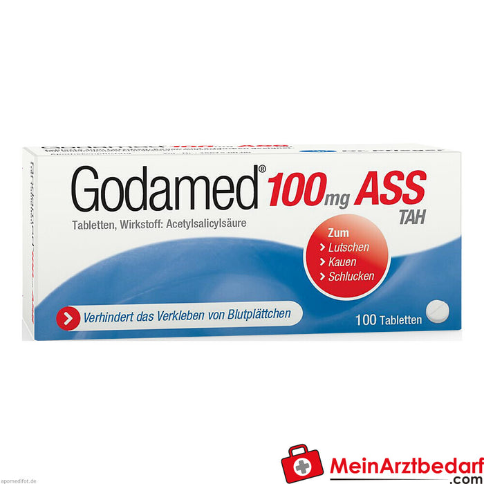 Godamed 100 毫克 ASS TAH，100 件。