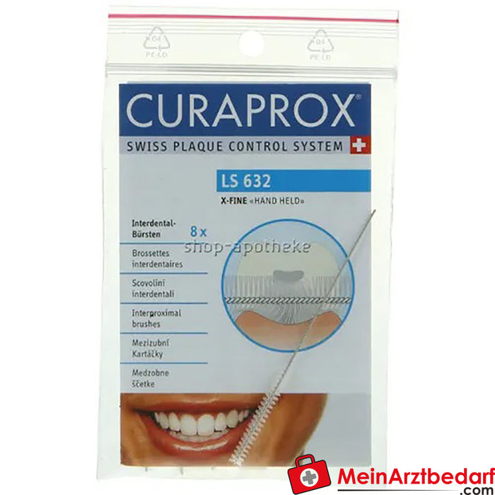 Curaprox® interdentale ragers LS 632 1,3 - 3,2 mm, 8 st.