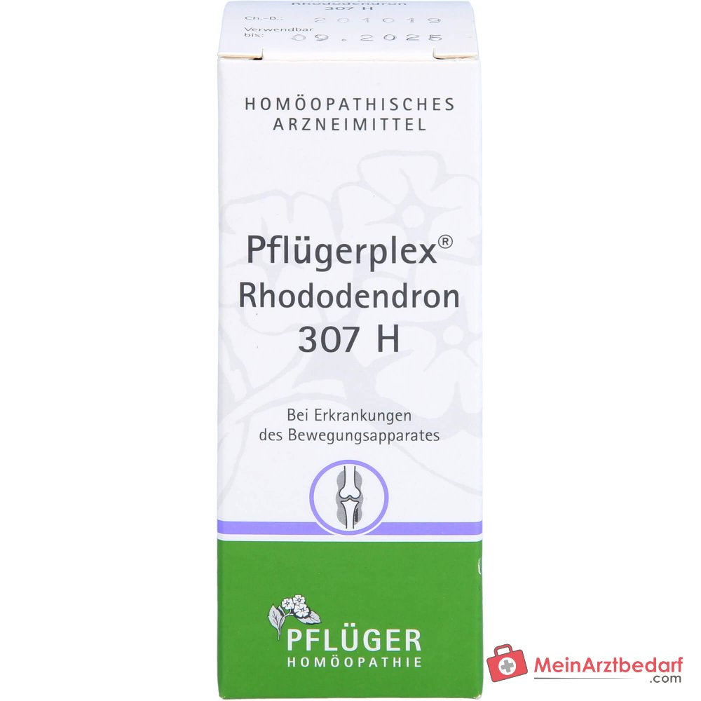 Pflüger Pflügerplex Rhododendron 307 H Acidum silicicum / Bryonia / Chelidonium majus / Filipendula ulmaria / Guajacum / Rhododendron / Thuja occidentalis Comprimés, 100 pcs.