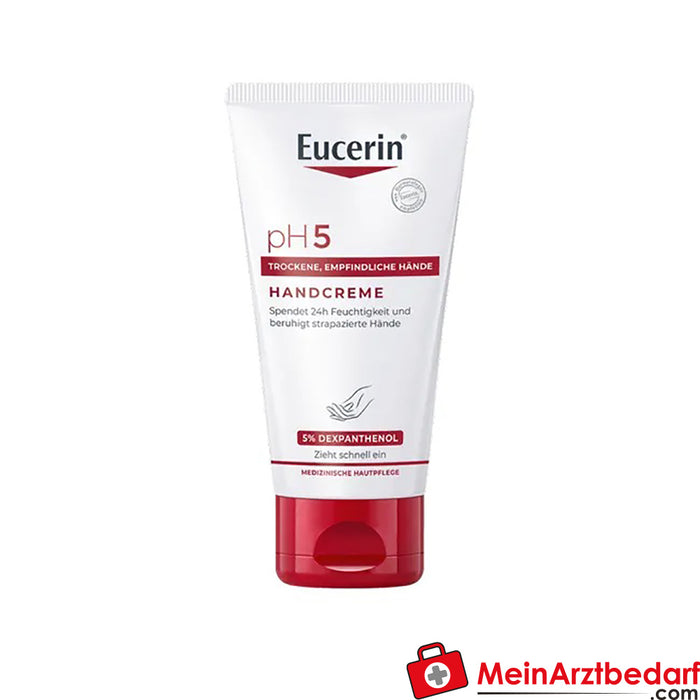 Eucerin® pH5 Handcreme – pflegt empfindliche, trockene und strapazierte Haut, 75ml