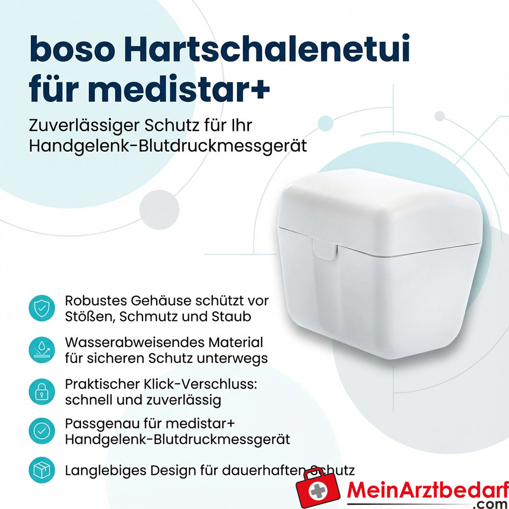 Boso hard case for medistar+ wrist blood pressure monitor, white