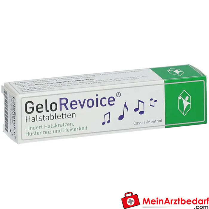 GeloRevoice keeltabletten Cassis-Menthol bij heesheid &amp; stemverlies, 20 st.