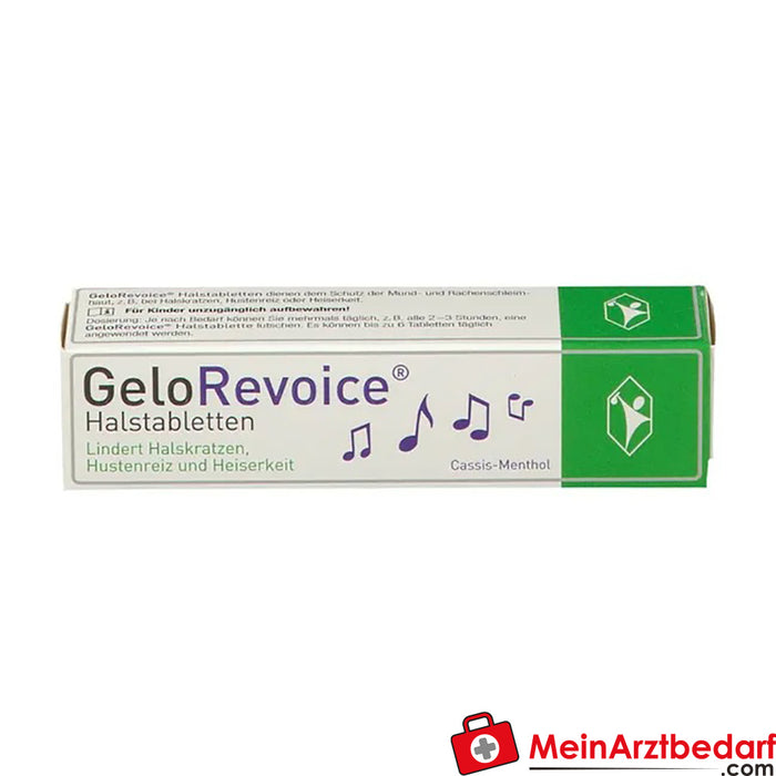 GeloRevoice keeltabletten Cassis-Menthol bij heesheid &amp; stemverlies, 20 st.