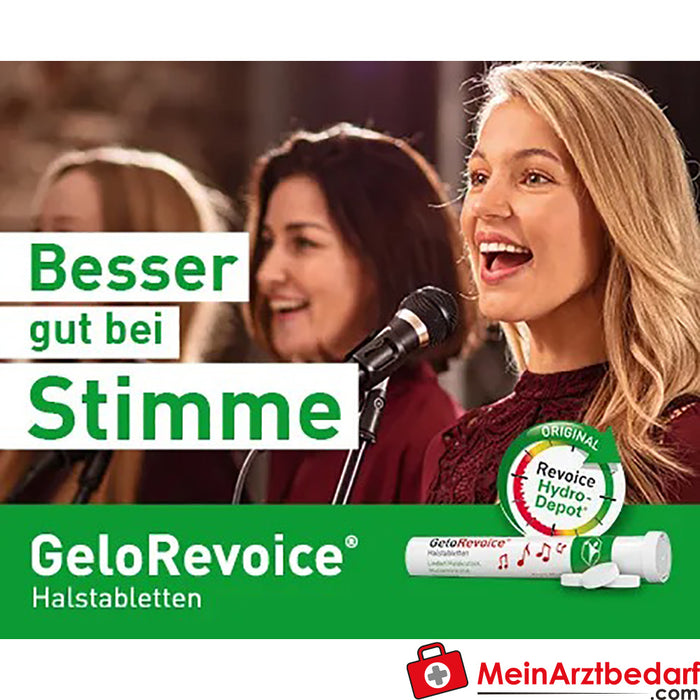 GeloRevoice keeltabletten Cassis-Menthol bij heesheid &amp; stemverlies, 20 st.