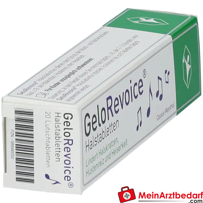 GeloRevoice keeltabletten Cassis-Menthol bij heesheid &amp; stemverlies, 20 st.