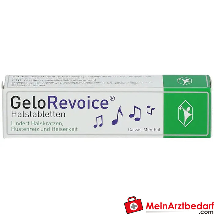 GeloRevoice keeltabletten Cassis-Menthol bij heesheid &amp; stemverlies, 20 st.