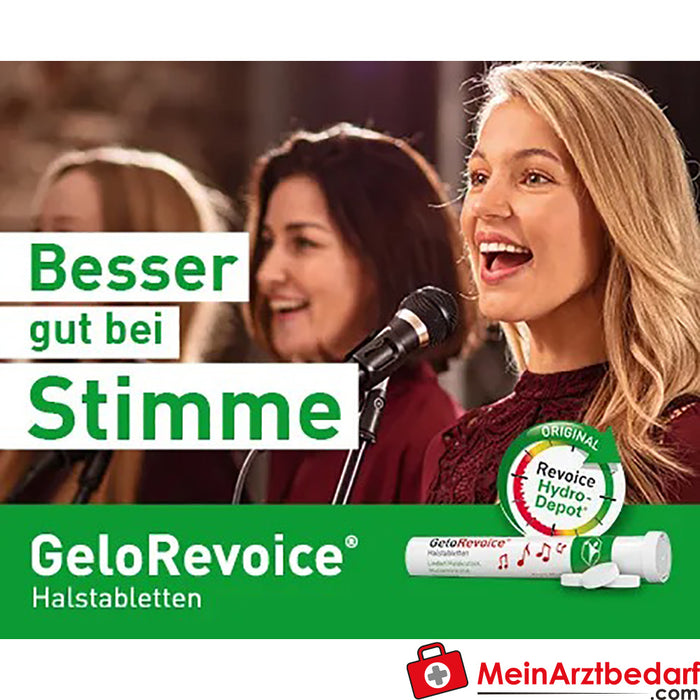 GeloRevoice boğaz tabletleri Ses kısıklığı ve ses kaybı için Greyfurt-Mentol, 20 adet.